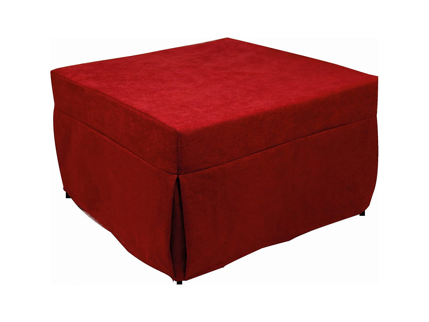 Arno poef, Multifunctionele fauteuil, Zitzak, Voetenbank poef, Made in Italy, 78x78 h45 cm, Rood