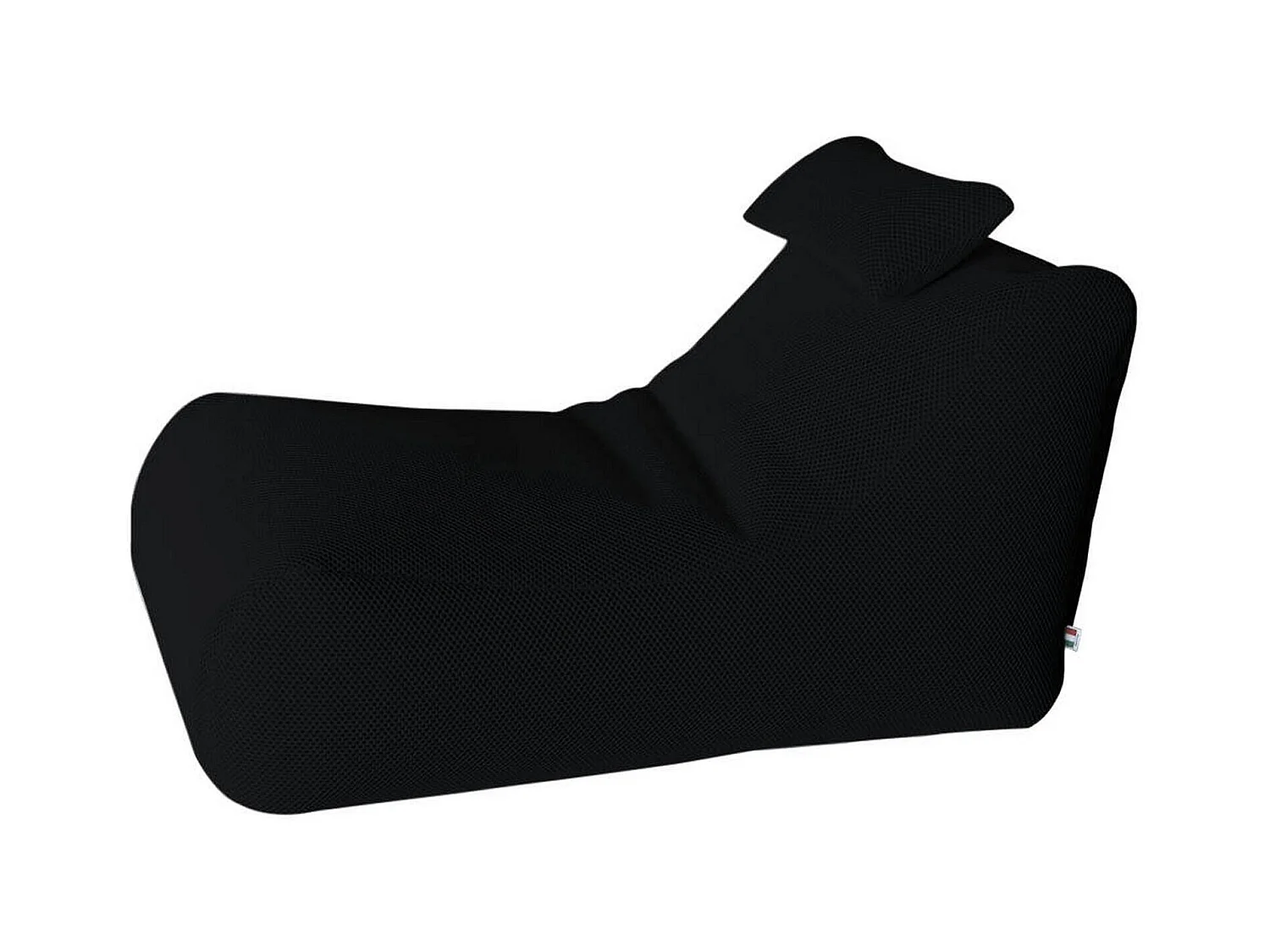 Pouf ÐœÑ–hck, Fauteuil polyvalent, Chaise sac, Pouf repose-pieds, Made in Italy, 70x120 h65 cm, Noir