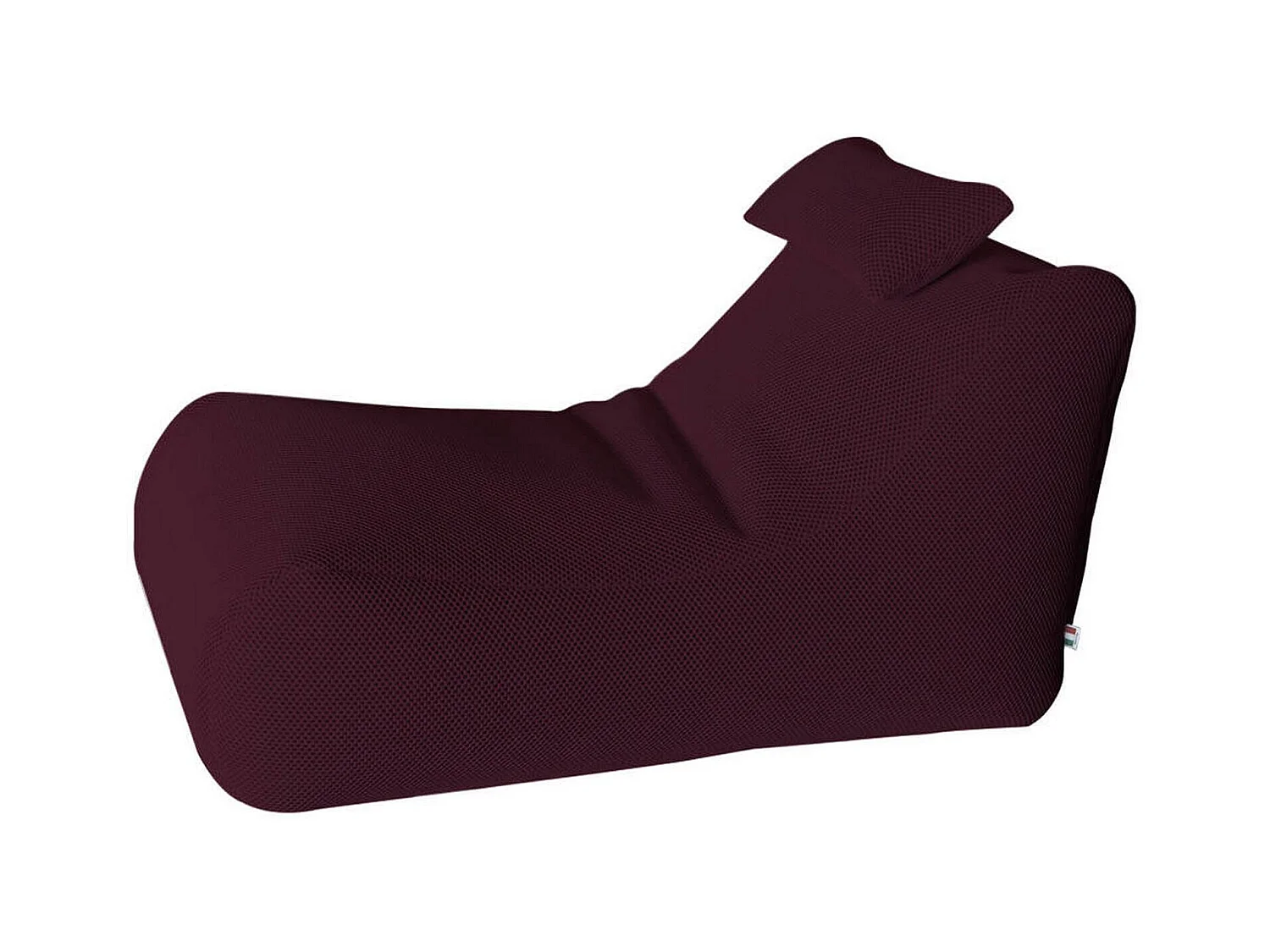 Pouf ÐœÑ–hck, Fauteuil polyvalent, Chaise sac, Pouf repose-pieds, Made in Italy, 70x120 h65 cm, Bordeaux