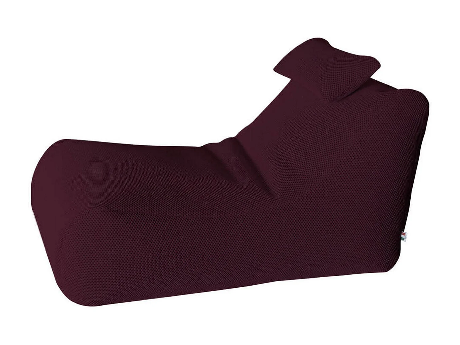 Pouf ÐœÑ–hck, Fauteuil polyvalent, Chaise sac, Pouf repose-pieds, Made in Italy, 70x120 h65 cm, Bordeaux