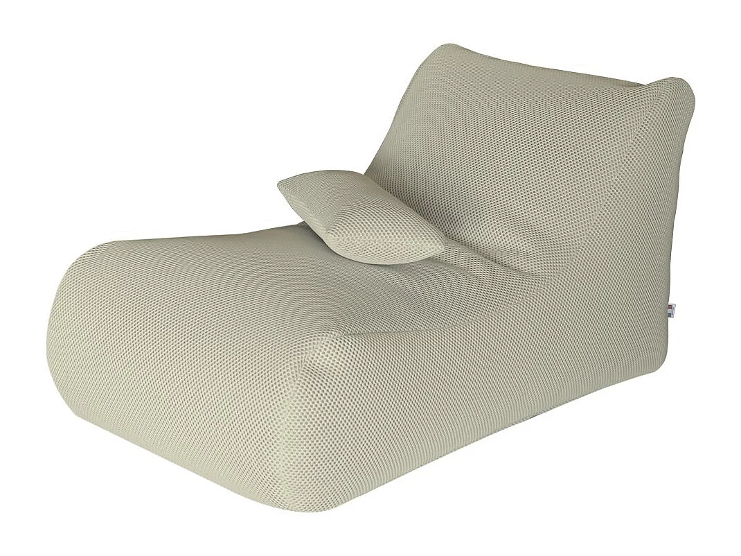 Pufe ÐœÑ–hck, Poltrona multiusos, Pufe, Pufe apoio para os pés, Fabricado em Itália, 70x120 h65 cm, Bege