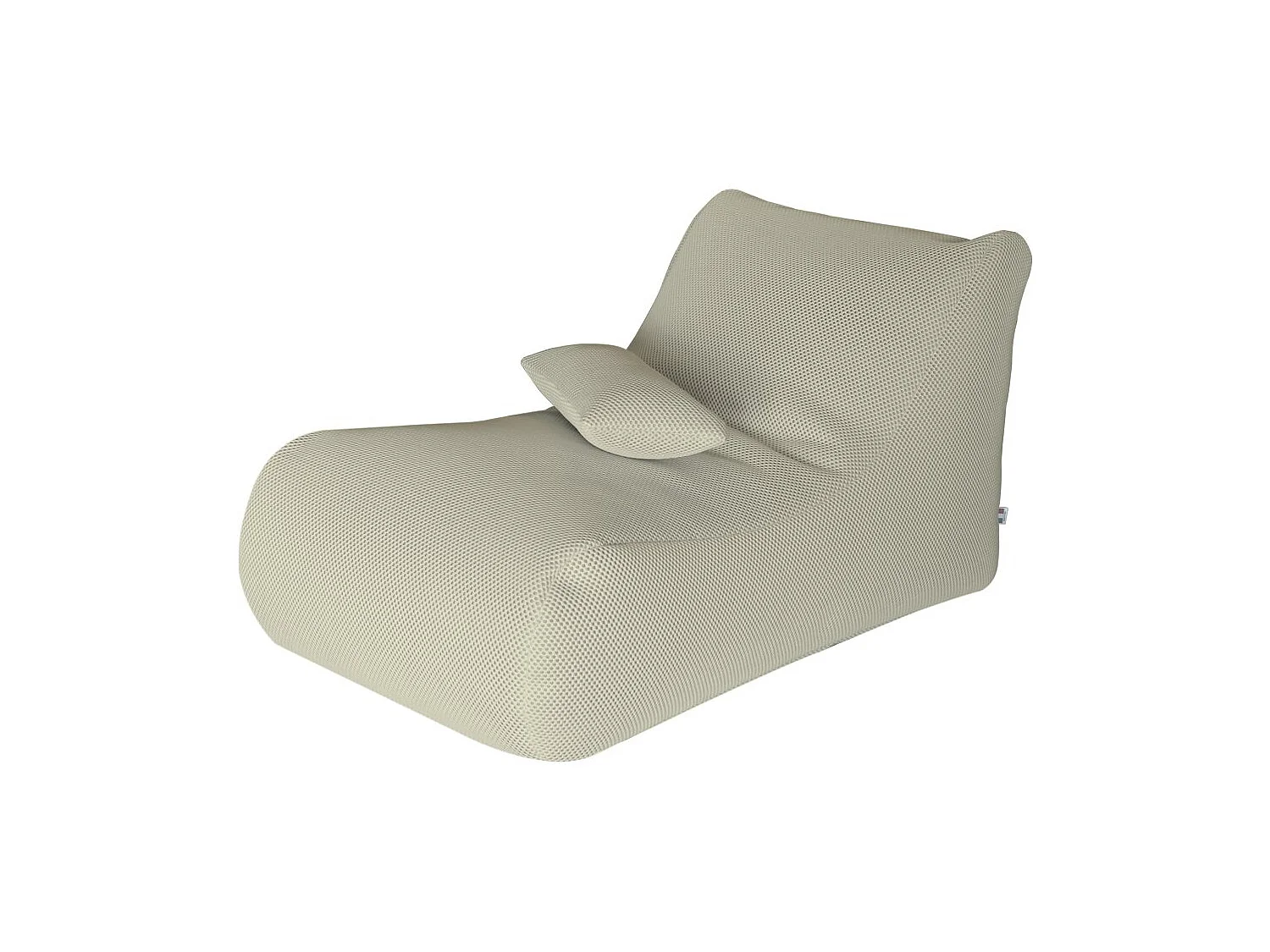 Pouf ÐœÑ–hck, Fauteuil polyvalent, Chaise sac, Pouf repose-pieds, Made in Italy, 70x120 h65 cm, Beige