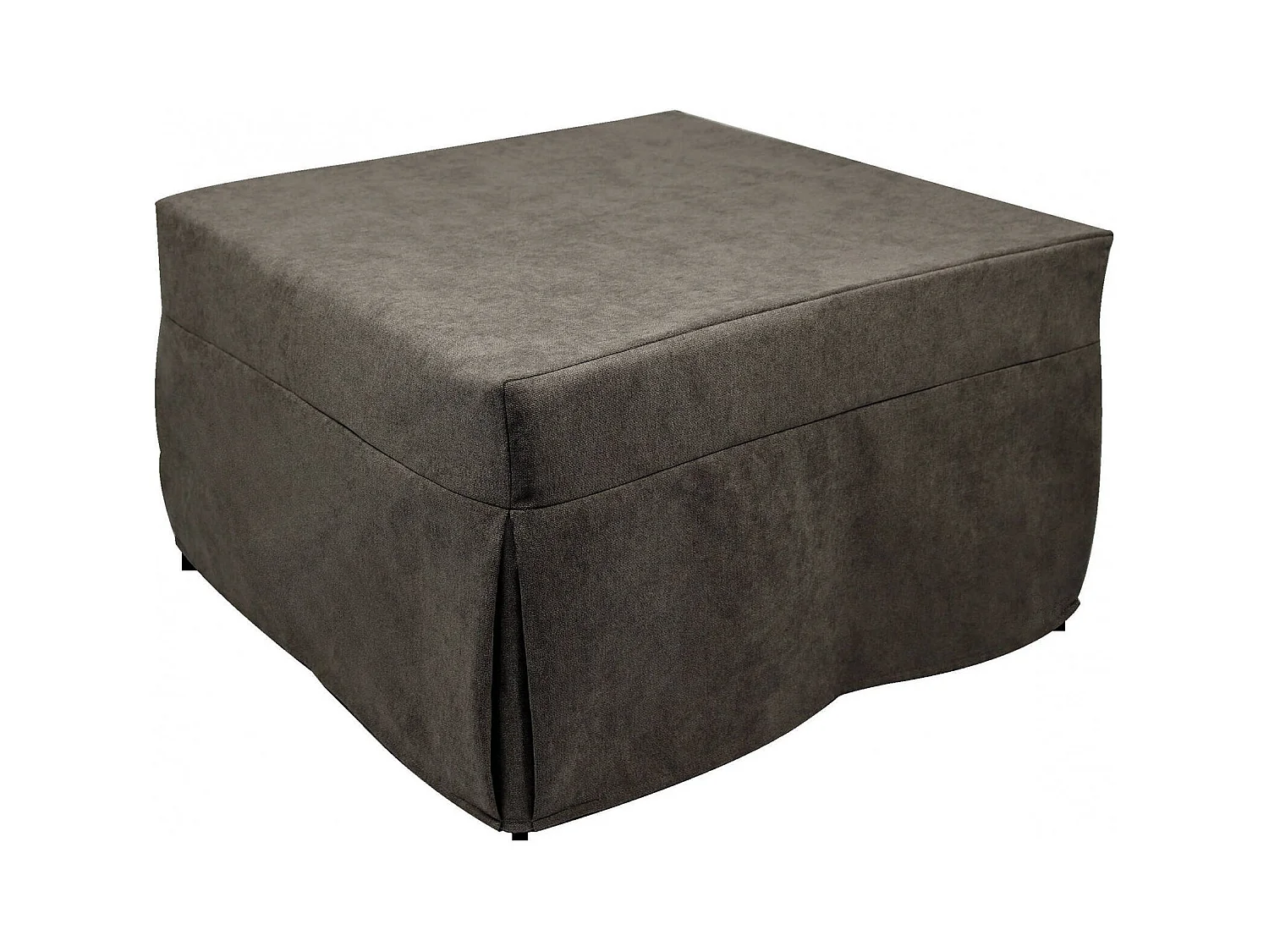 Arno poef, Multifunctionele fauteuil, Zitzak, Voetenbank poef, Made in Italy, 78x78 h45 cm, Bruin