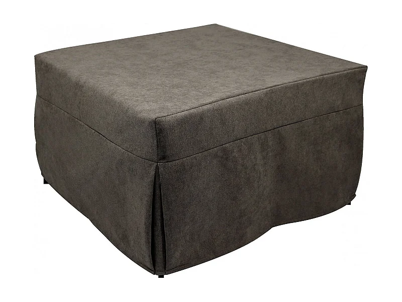 Pouf Arno, Fauteuil polyvalent, Chaise sac, Pouf repose-pieds, Made in Italy, 78x78 h45 cm, Marron