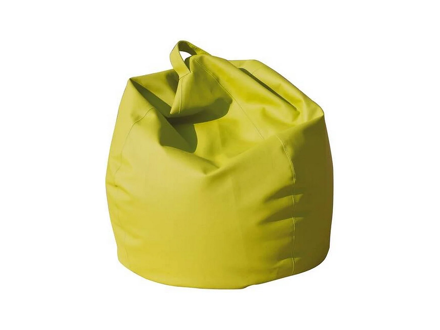 Pouf Azelia, Fauteuil polyvalent, Chaise sac, Pouf repose-pieds, Made in Italy, 70x70 h110 cm, Jaune