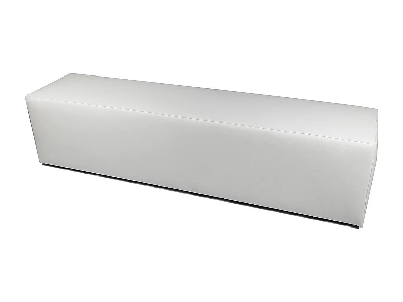 Pouf Apecchio, Mehrzwecksessel, Sitzsack, Hockerhocker, Made in Italy, 180x40 h42 cm, WeiÃŸ