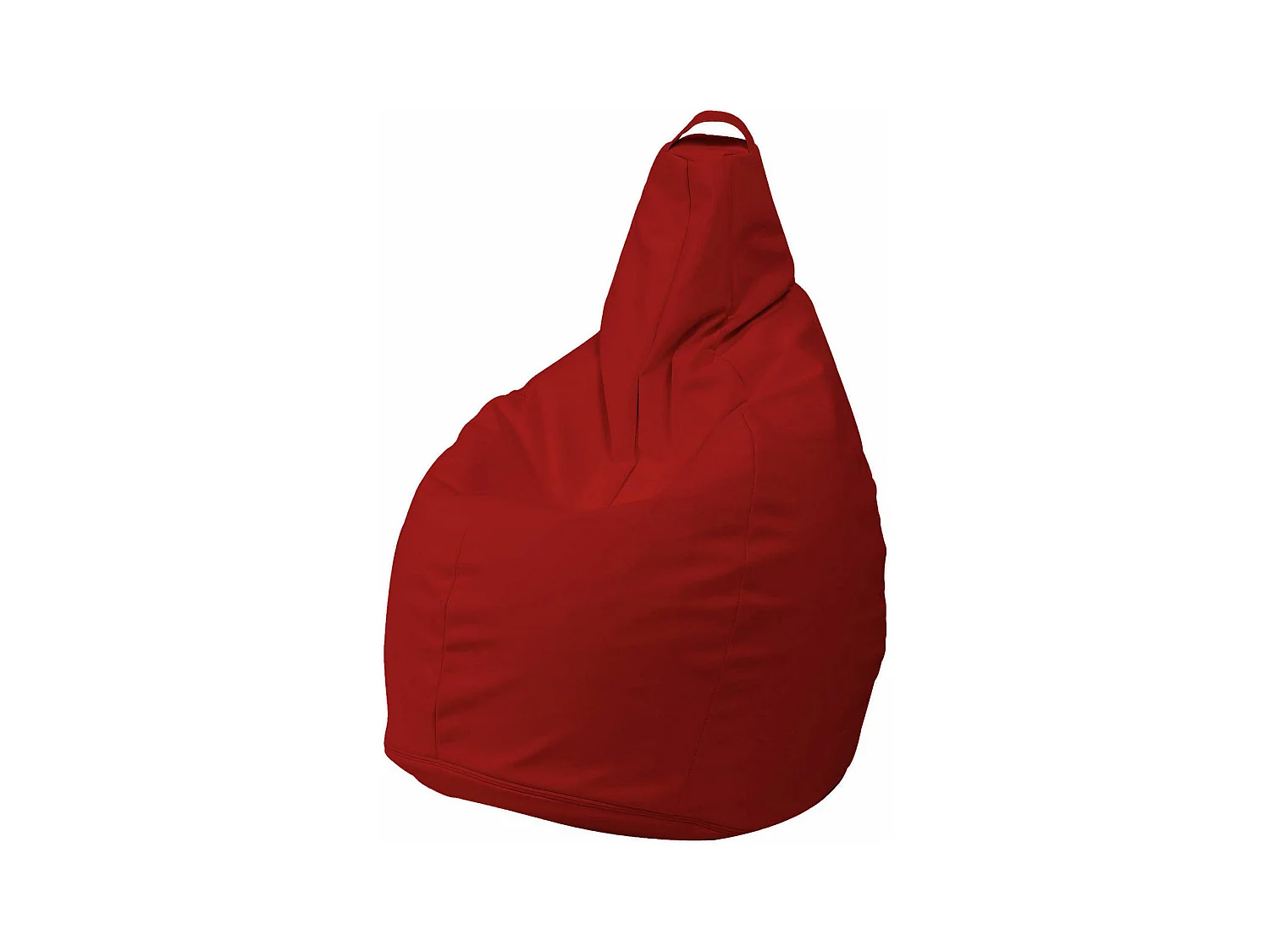 Pouf Aunter, Fauteuil polyvalent, Chaise sac, Pouf repose-pieds, Made in Italy, 90x90 h120 cm, Rouge