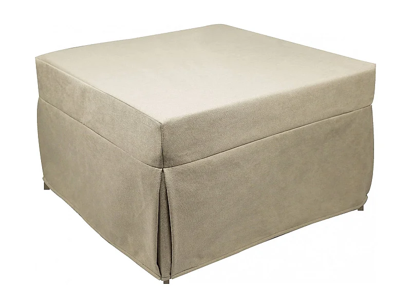 Arno poef, Multifunctionele fauteuil, Zitzak, Voetenbank poef, Made in Italy, 78x78 h45 cm, Beige