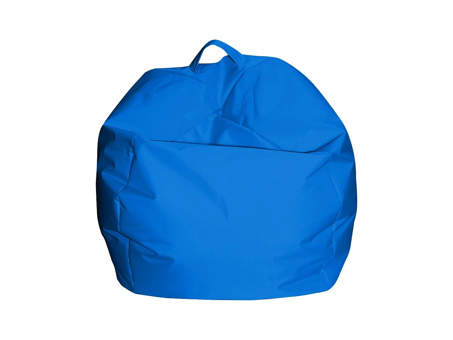 Pouf Ascia, Fauteuil polyvalent, Chaise sac, Pouf repose-pieds, Made in Italy, 65x65 h50 cm, Bleu
