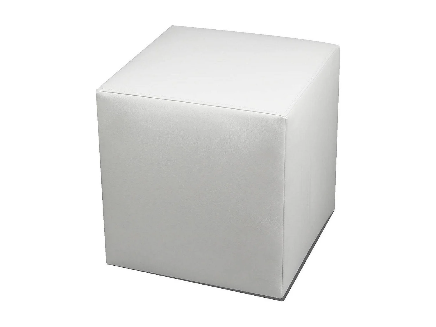 Pouf Accumoli, Mehrzwecksessel, Sitzsack, Hockerhocker, Made in Italy, 40x40 h42 cm, WeiÃŸ