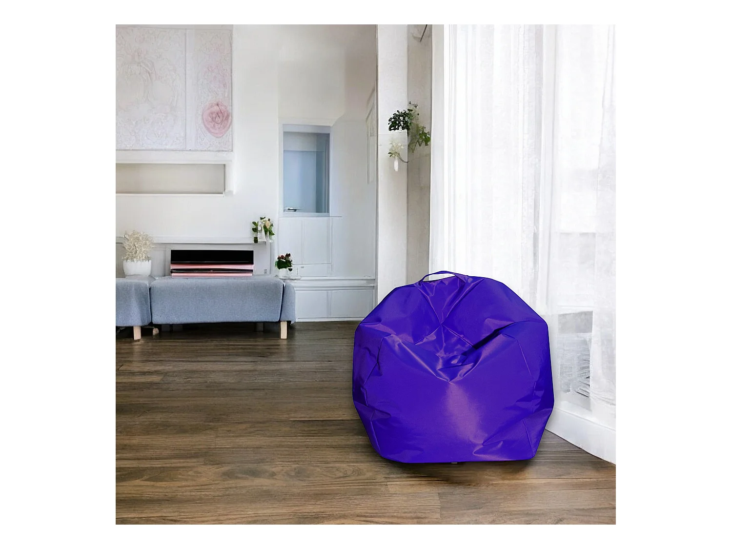 Talamo Italia - Pouf Ascia, 65x65 h50 cm, Viola