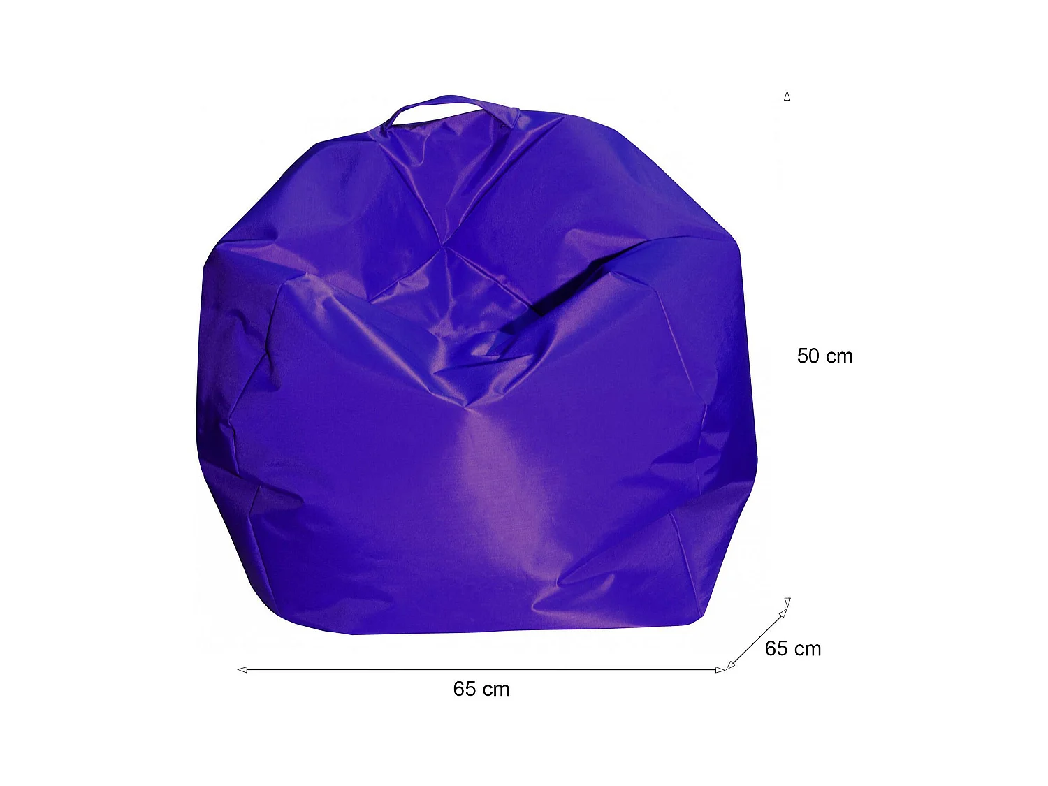 Talamo Italia - Pouf Ascia, 65x65 h50 cm, Viola