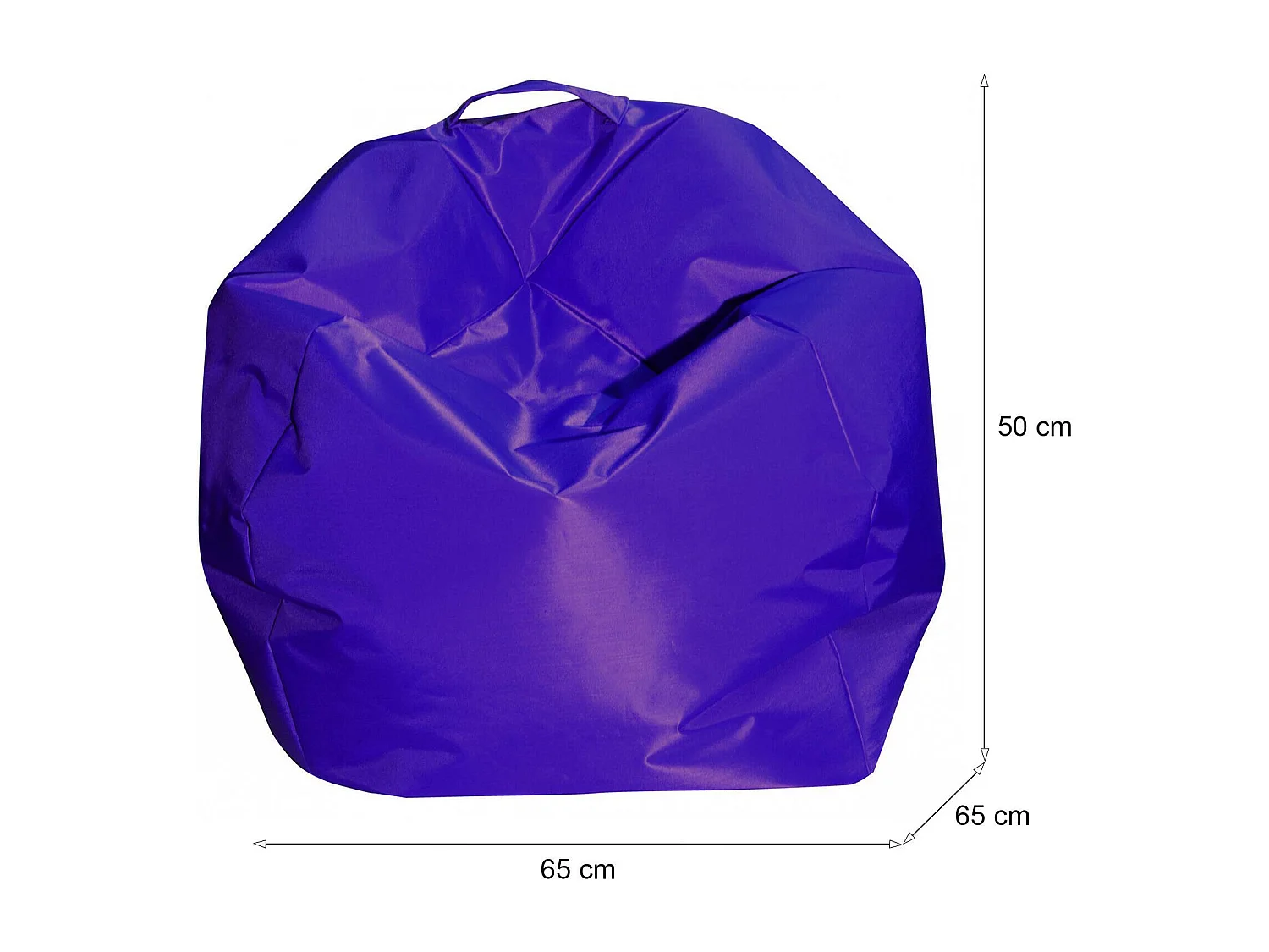 Pouf Ascia, Fauteuil polyvalent, Chaise sac, Pouf repose-pieds, Made in Italy, 65x65 h50 cm, Violet