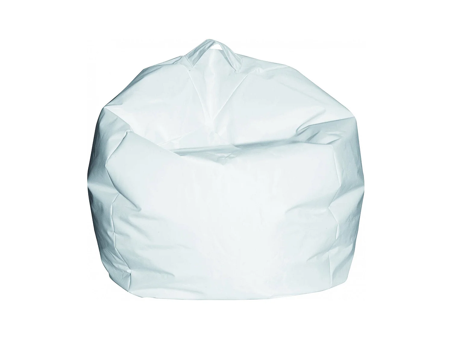 Pouf Ascia, Fauteuil polyvalent, Chaise sac, Pouf repose-pieds, Made in Italy, 65x65 h50 cm, Blanc
