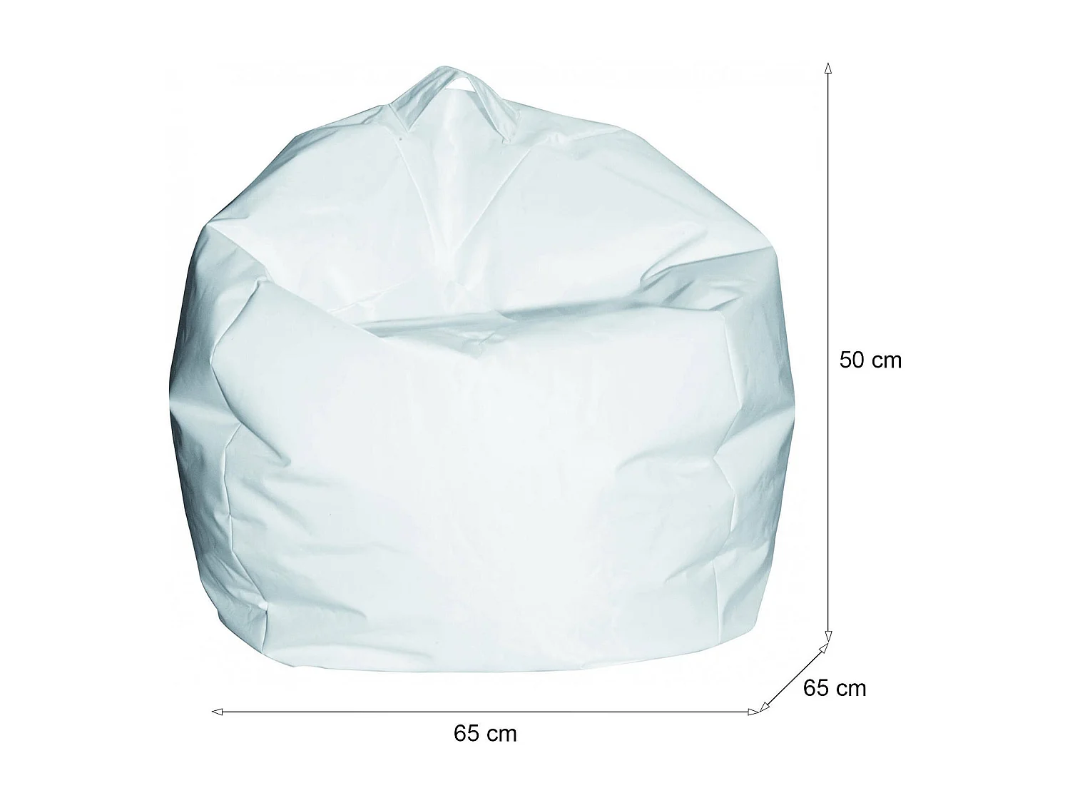 Puf Ascia, Sillón multiusos, Puf, Puf reposapiés, Made in Italy, 65x65 h50 cm, Blanco