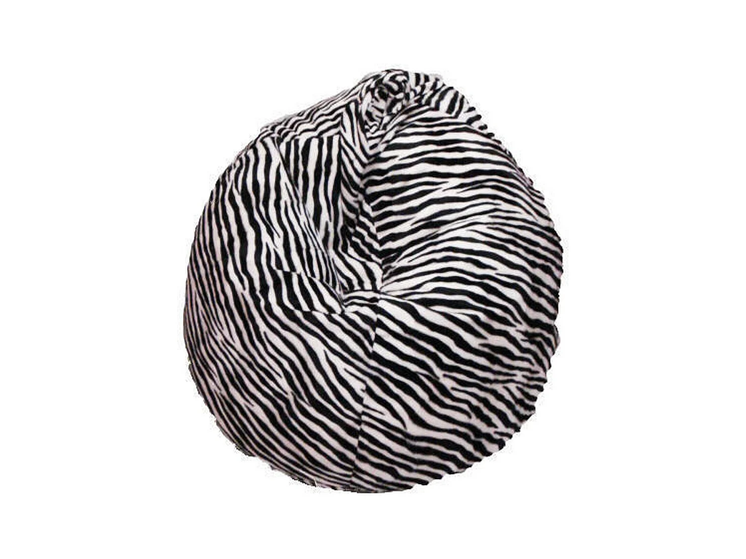 Pouf Lorenza, Fauteuil polyvalent, Chaise sac, Pouf repose-pieds, Made in Italy, 80x80 h120 cm, Noir et Blanc, Motif zébré