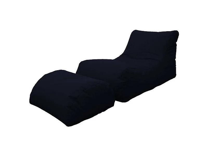 Pufe Alton, Poltrona multiusos, Pufe, Pufe para apoio de pés, Fabricado em Itália, 120x80 h60 cm, Preto