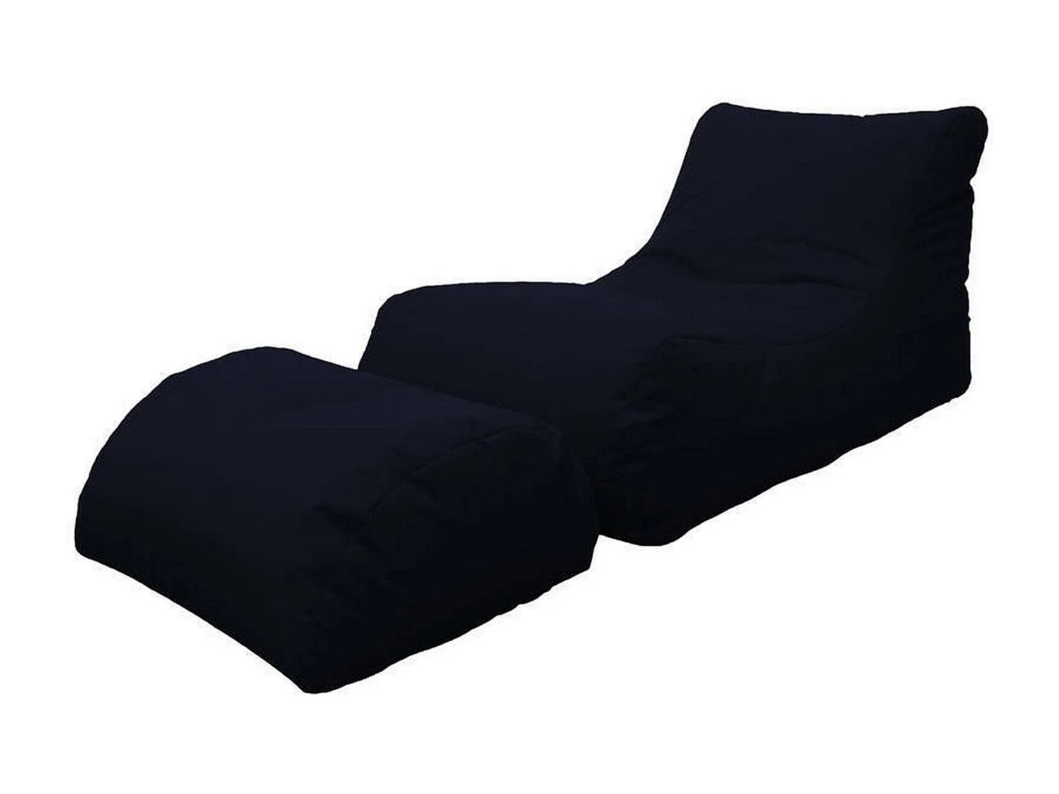 Puf Alton, Sillón multiusos, Puf, Puf reposapiés, Made in Italy, 120x80 h60 cm, Negro