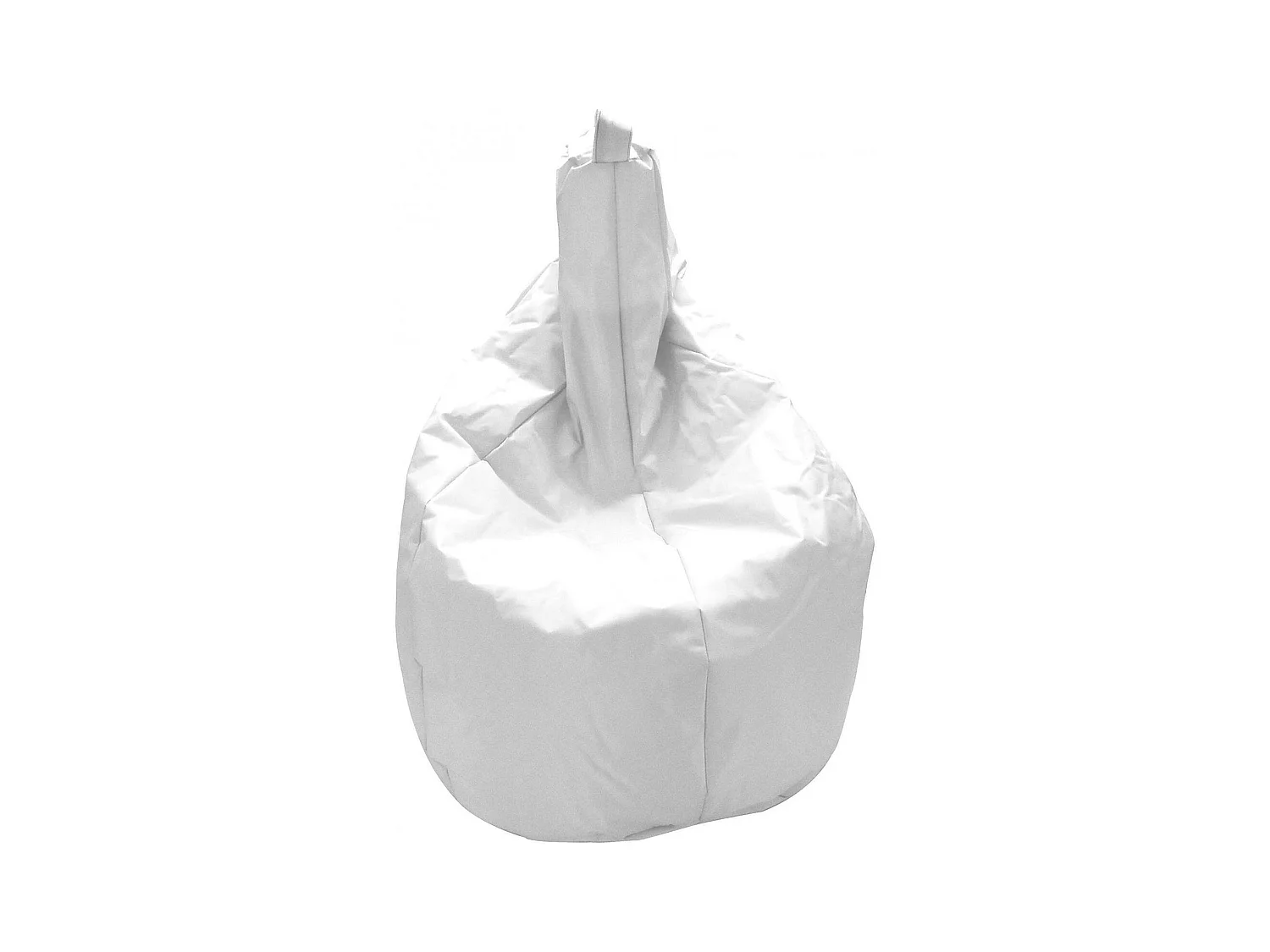 Pouf Angillina, Fauteuil polyvalent, Chaise sac, Pouf repose-pieds, Made in Italy, 80x80 h120 cm, Blanc