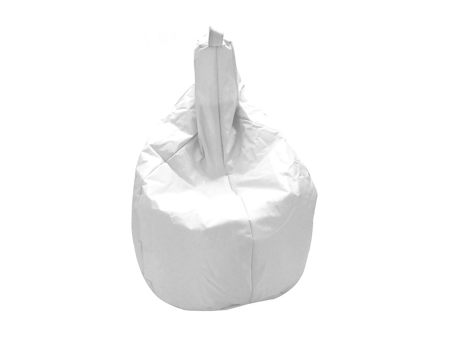 Pouf Angillina, Fauteuil polyvalent, Chaise sac, Pouf repose-pieds, Made in Italy, 80x80 h120 cm, Blanc