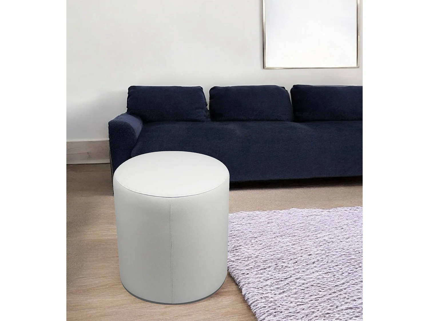 Lisboa poef, Multifunctionele fauteuil, Zitzak, Voetenbank poef, Made in Italy, 40x40 h42 cm, Wit