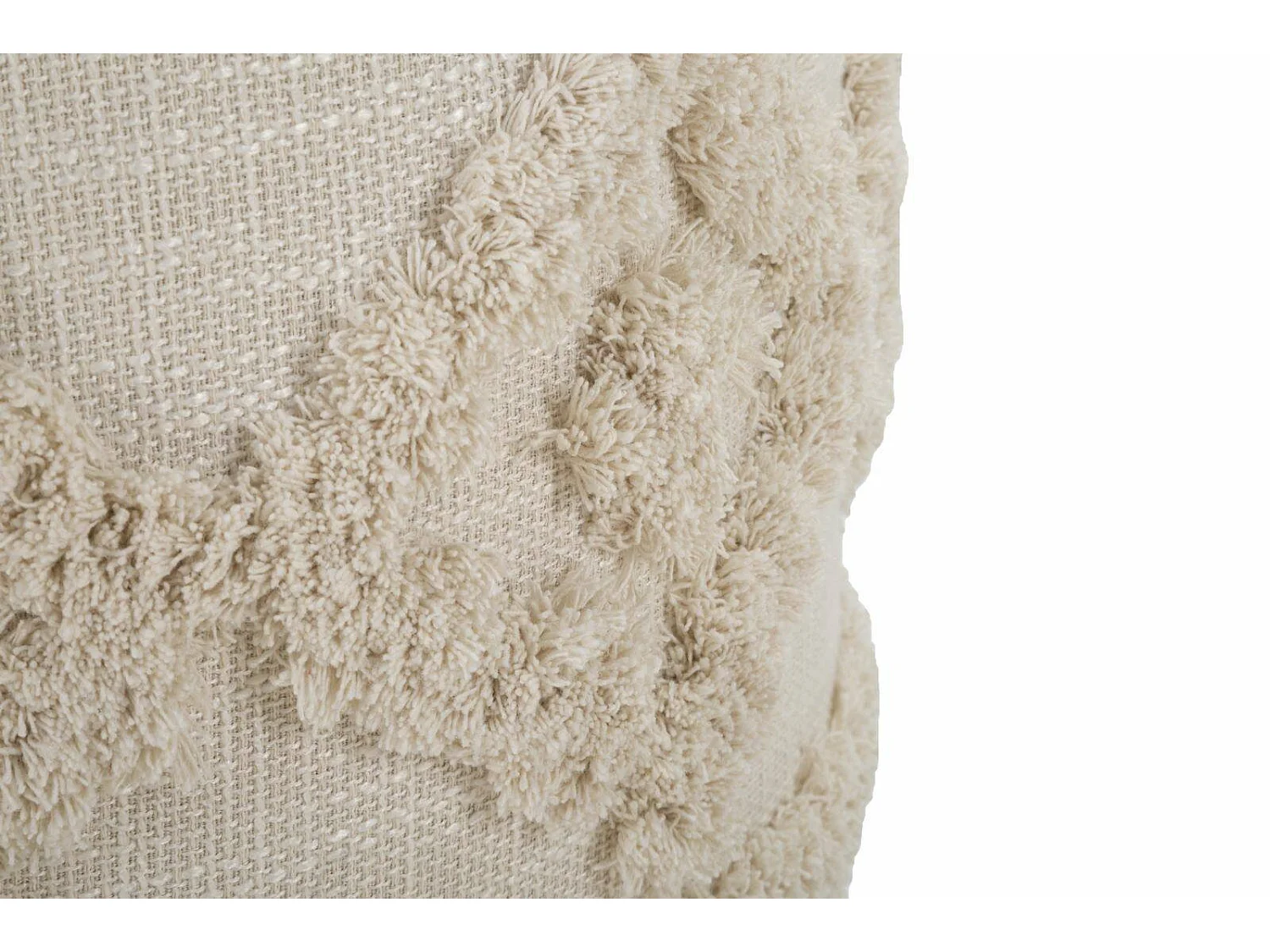 Dmora - Pouf Khaled, 40x40 h40 cm, Bianco