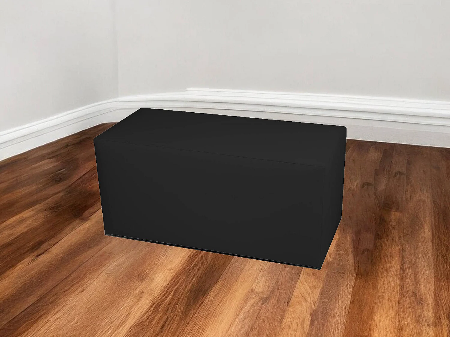 Pouf BucureÈ™ti, Fauteuil polyvalent, Chaise sac, Pouf repose-pieds, Made in Italy, 40x90 h42 cm, Noir