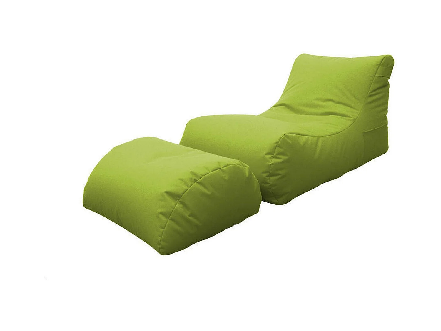 Pouf Alton, Fauteuil polyvalent, Chaise sac, Pouf repose-pieds, Made in Italy, 120x80 h60 cm, Vert