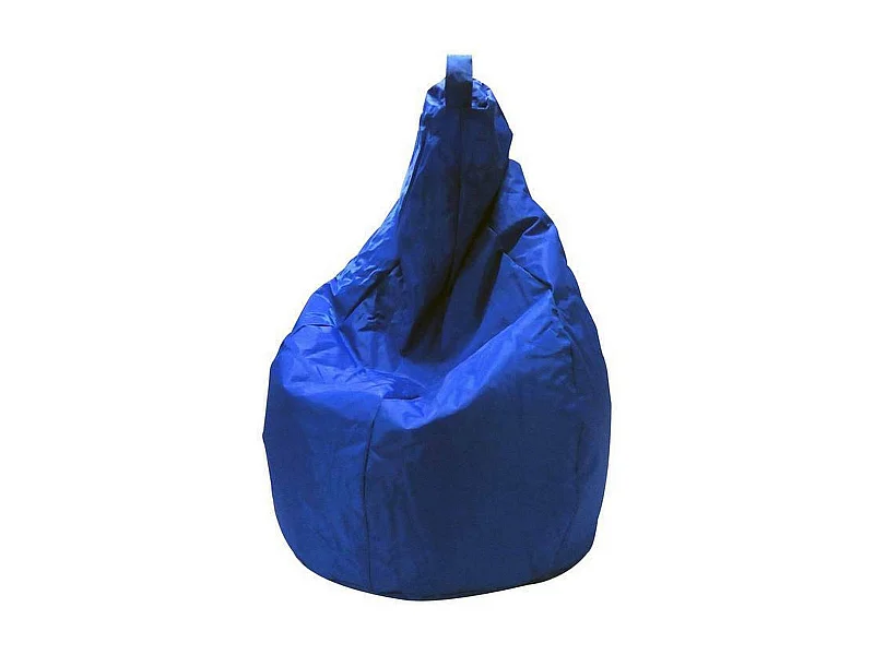 Puf Angillina, Sillón multiusos, Puf, Puf reposapiés, Made in Italy, 80x80 h120 cm, Azul