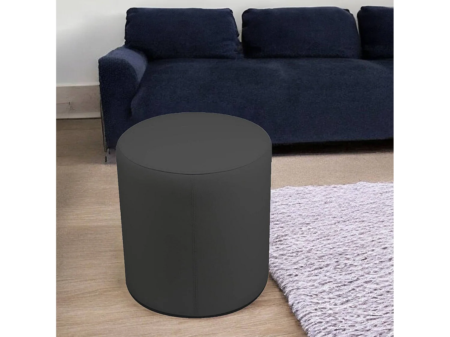 Pouf Lisboa, Fauteuil polyvalent, Chaise sac, Pouf repose-pieds, Made in Italy, 40x40 h42 cm, Gris foncé