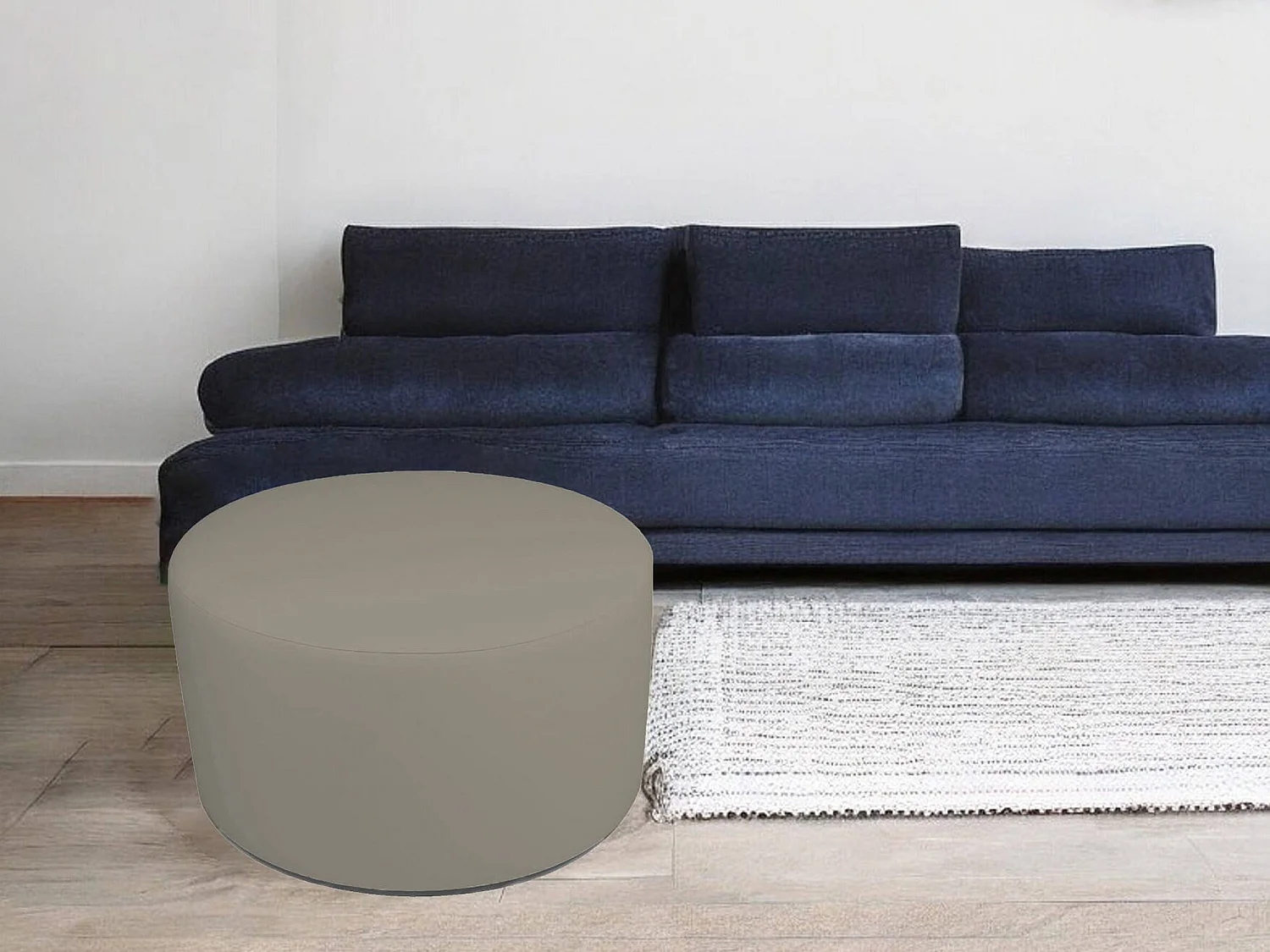 Pouf Anacapri, Fauteuil polyvalent, Chaise sac, Pouf repose-pieds, Made in Italy, 79x79 h42 cm, Tourterelle