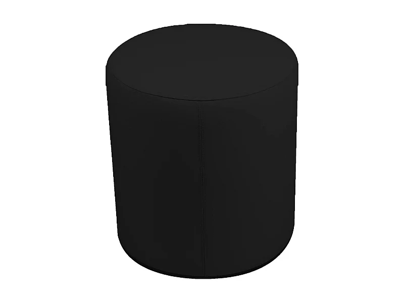 Pouf Lisboa, Fauteuil polyvalent, Chaise sac, Pouf repose-pieds, Made in Italy, 40x40 h42 cm, Noir