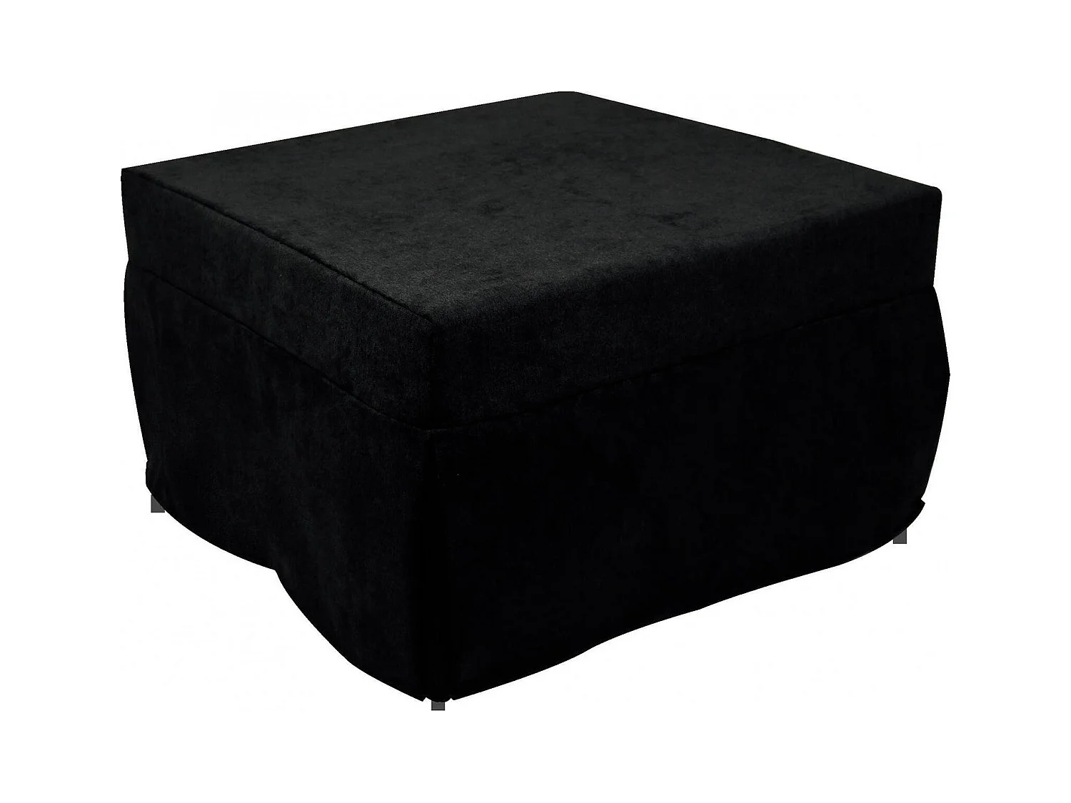 Pouf Arno, Fauteuil polyvalent, Chaise sac, Pouf repose-pieds, Made in Italy, 78x78 h45 cm, Noir