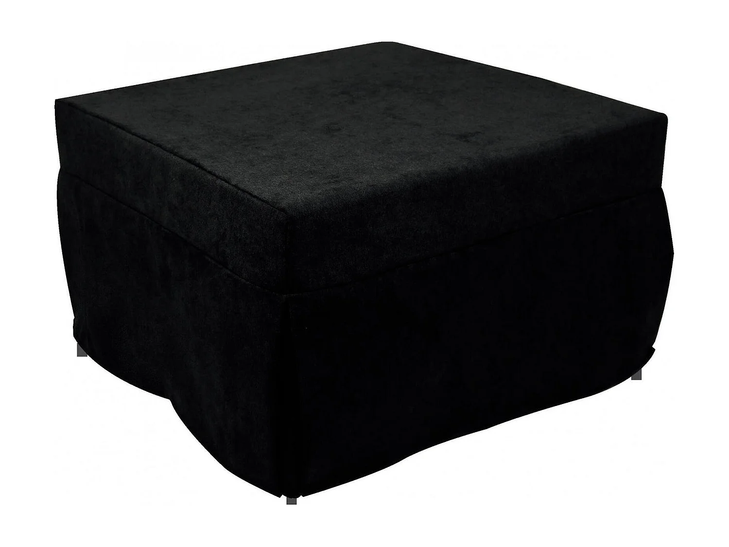 Arno poef, Multifunctionele fauteuil, Zitzak, Voetenbank poef, Made in Italy, 78x78 h45 cm, Zwart