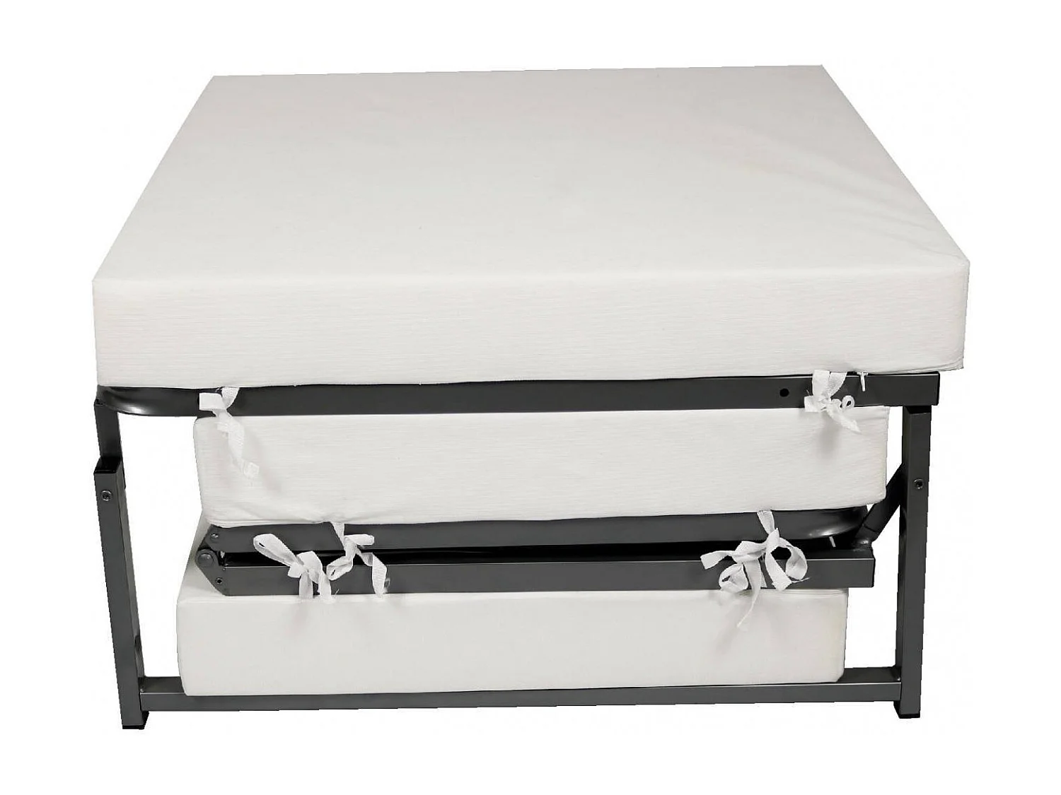 Pouf Arno, Mehrzwecksessel, Sitzsack, Hockerhocker, Made in Italy, 78x78 h45 cm, Schwarz