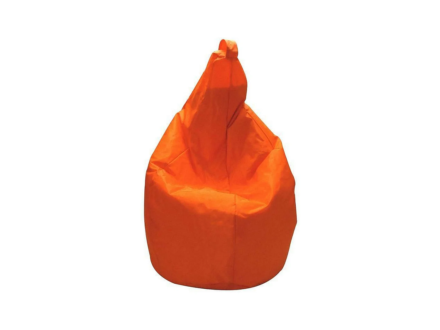 Pouf Angillina, Fauteuil polyvalent, Chaise sac, Pouf repose-pieds, Made in Italy, 80x80 h120 cm, Orange