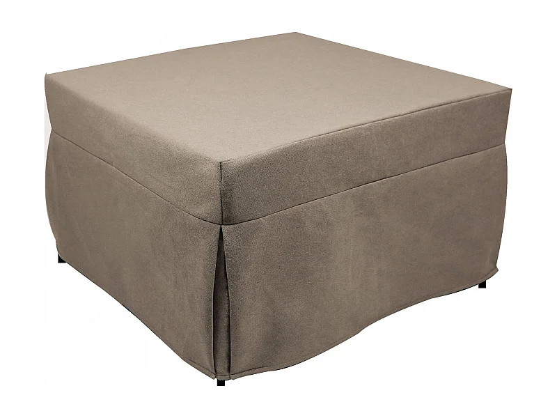 Puf Arno, Sillón multiusos, Puf, Puf reposapiés, Made in Italy, 78x78 h45 cm, Tórtola
