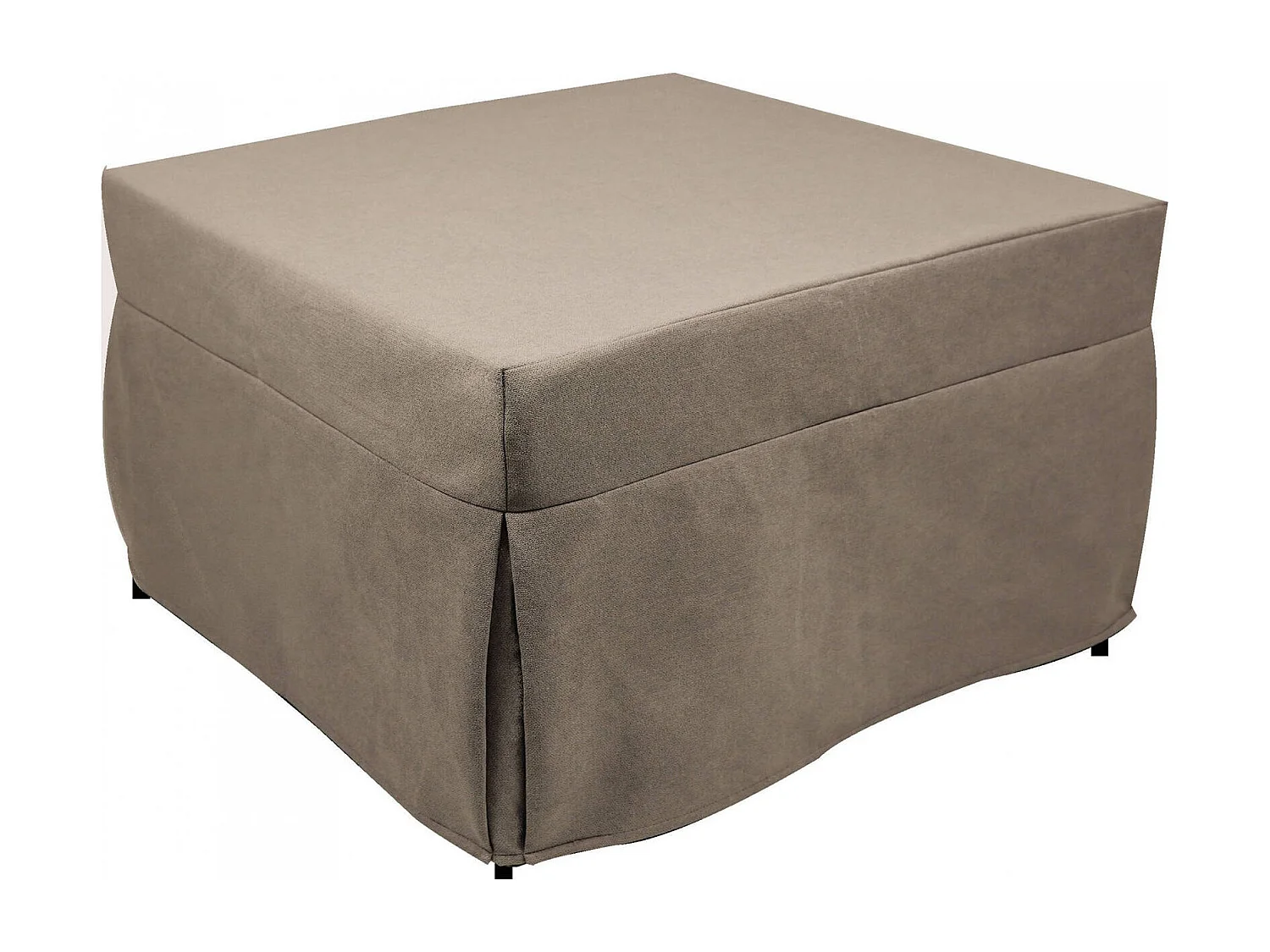 Pouf Arno, Mehrzwecksessel, Sitzsack, Hockerhocker, Made in Italy, 78x78 h45 cm, Taube