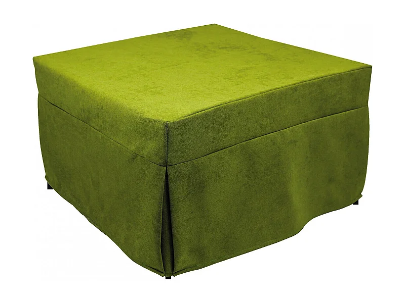 Pouf Arno, Fauteuil polyvalent, Chaise sac, Pouf repose-pieds, Made in Italy, 78x78 h45 cm, Vert