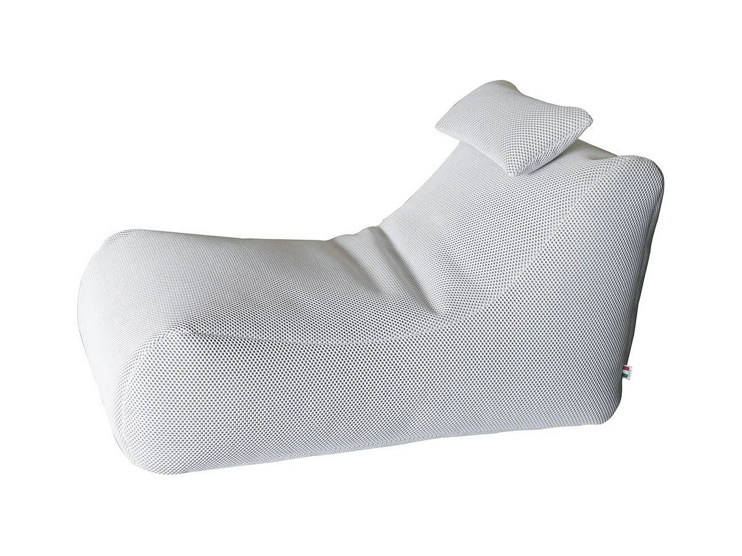 Pouf ÐœÑ–hck, Fauteuil polyvalent, Chaise sac, Pouf repose-pieds, Made in Italy, 70x120 h65 cm, Blanc