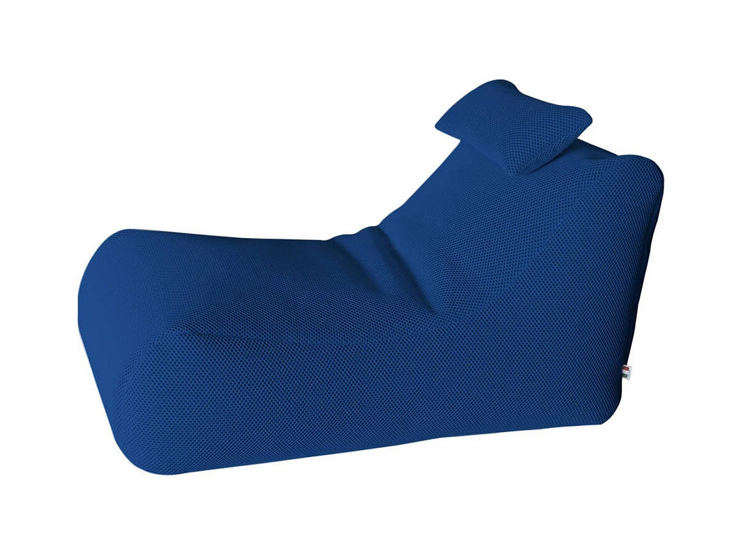 Pouf ÐœÑ–hck, Fauteuil polyvalent, Chaise sac, Pouf repose-pieds, Made in Italy, 70x120 h65 cm, Bleu