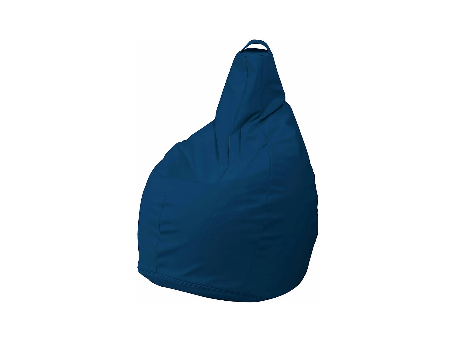 Pouf Aunter, Fauteuil polyvalent, Chaise sac, Pouf repose-pieds, Made in Italy, 90x90 h120 cm, Bleu