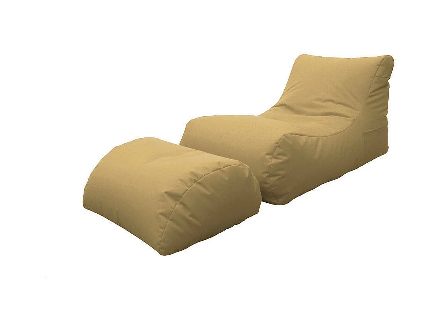 Pouf Alton, Fauteuil polyvalent, Chaise sac, Pouf repose-pieds, Made in Italy, 120x80 h60 cm, Beige