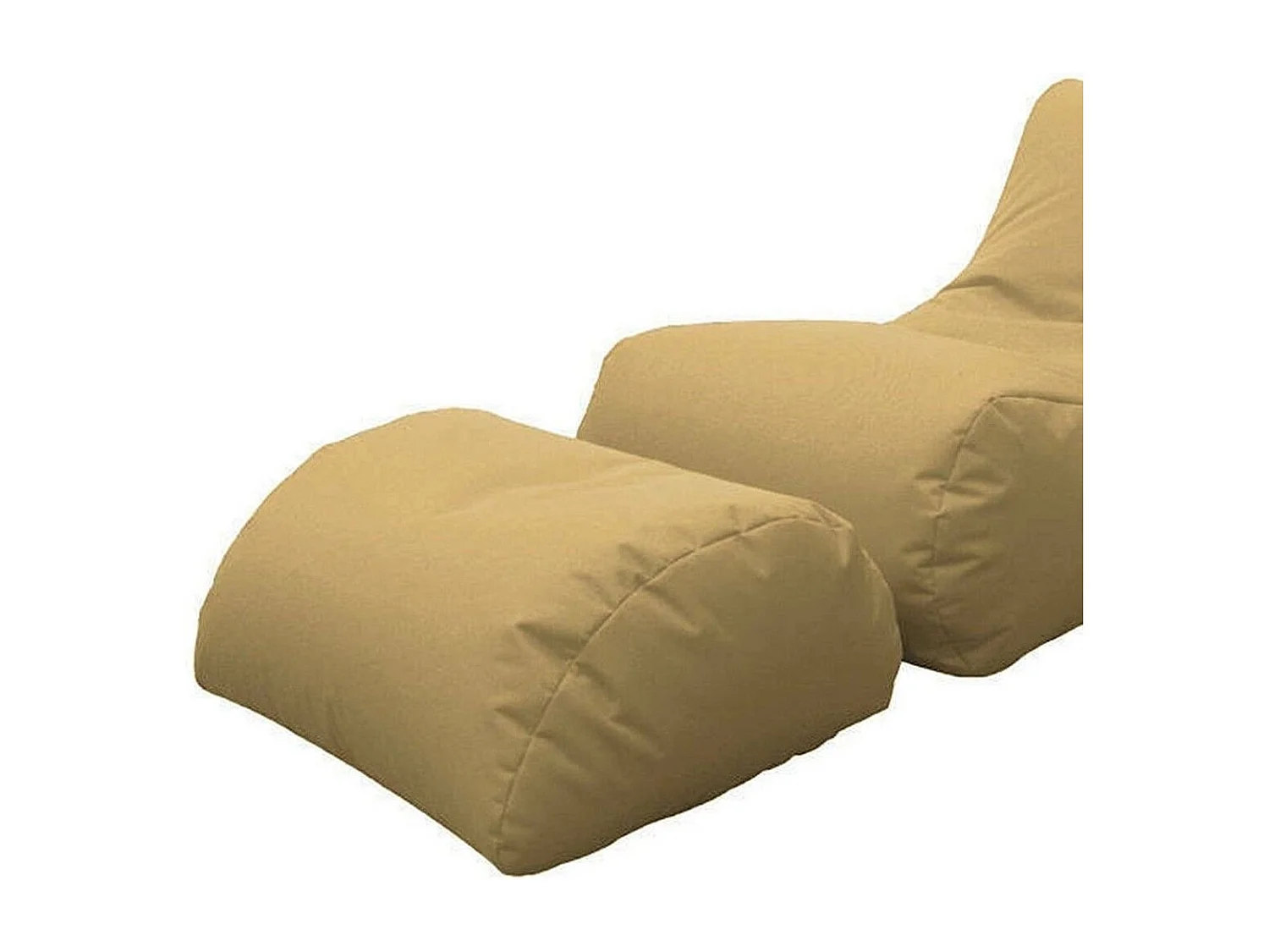Pouf Alton, Fauteuil polyvalent, Chaise sac, Pouf repose-pieds, Made in Italy, 120x80 h60 cm, Beige
