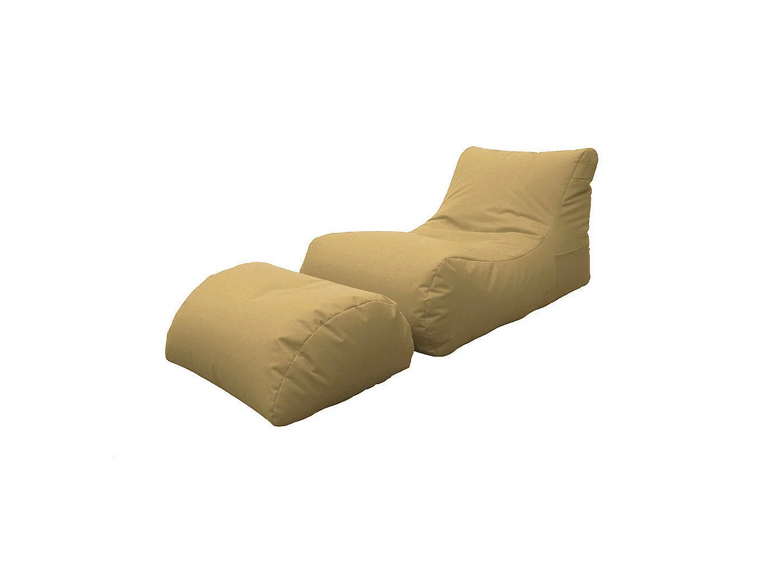 Alton poef, Multifunctionele fauteuil, Zitzak, Voetenbank poef, Made in Italy, 120x80 h60 cm, Beige