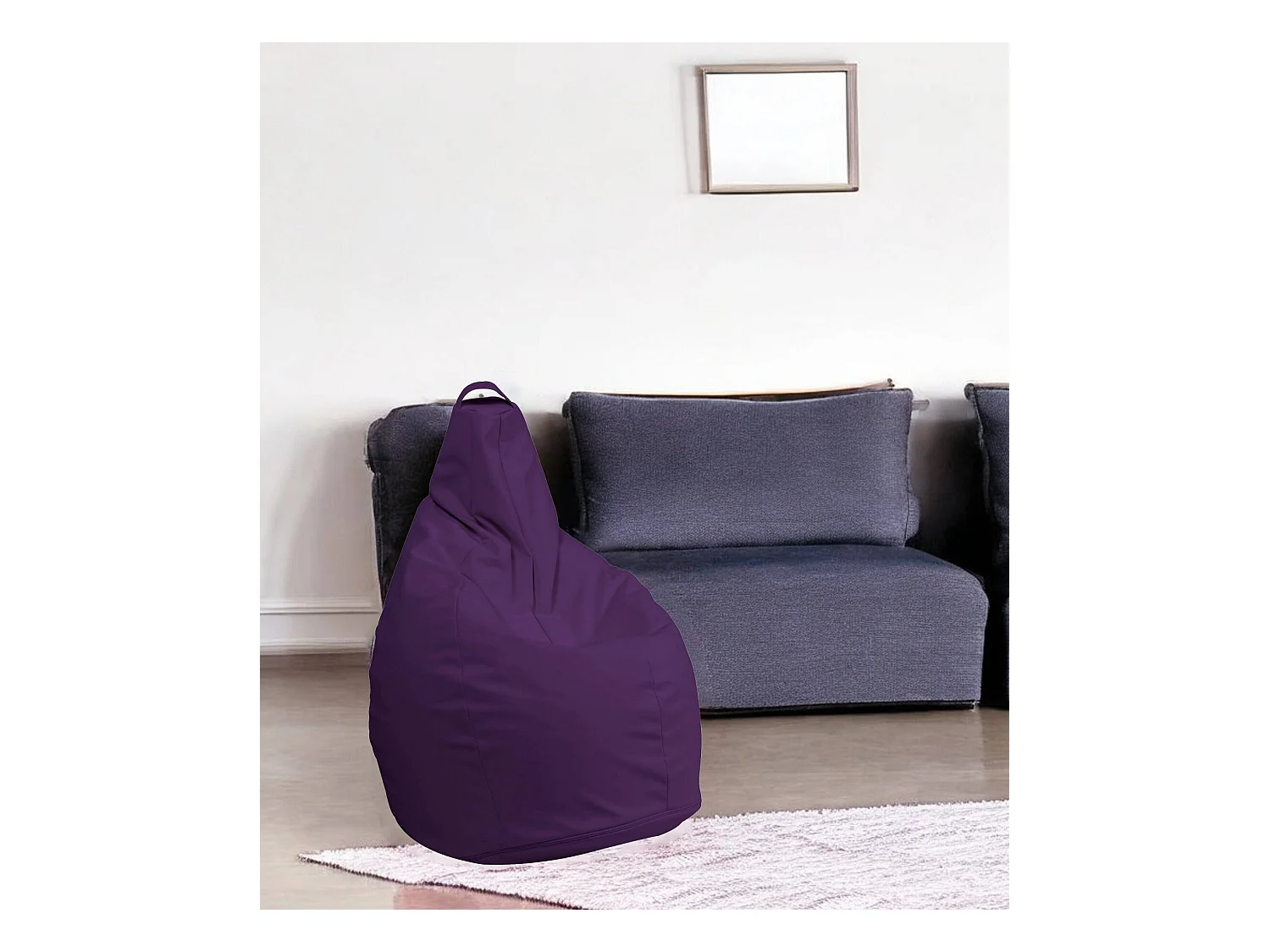 Talamo Italia - Pouf Boves, 90x90 h120 cm, Viola