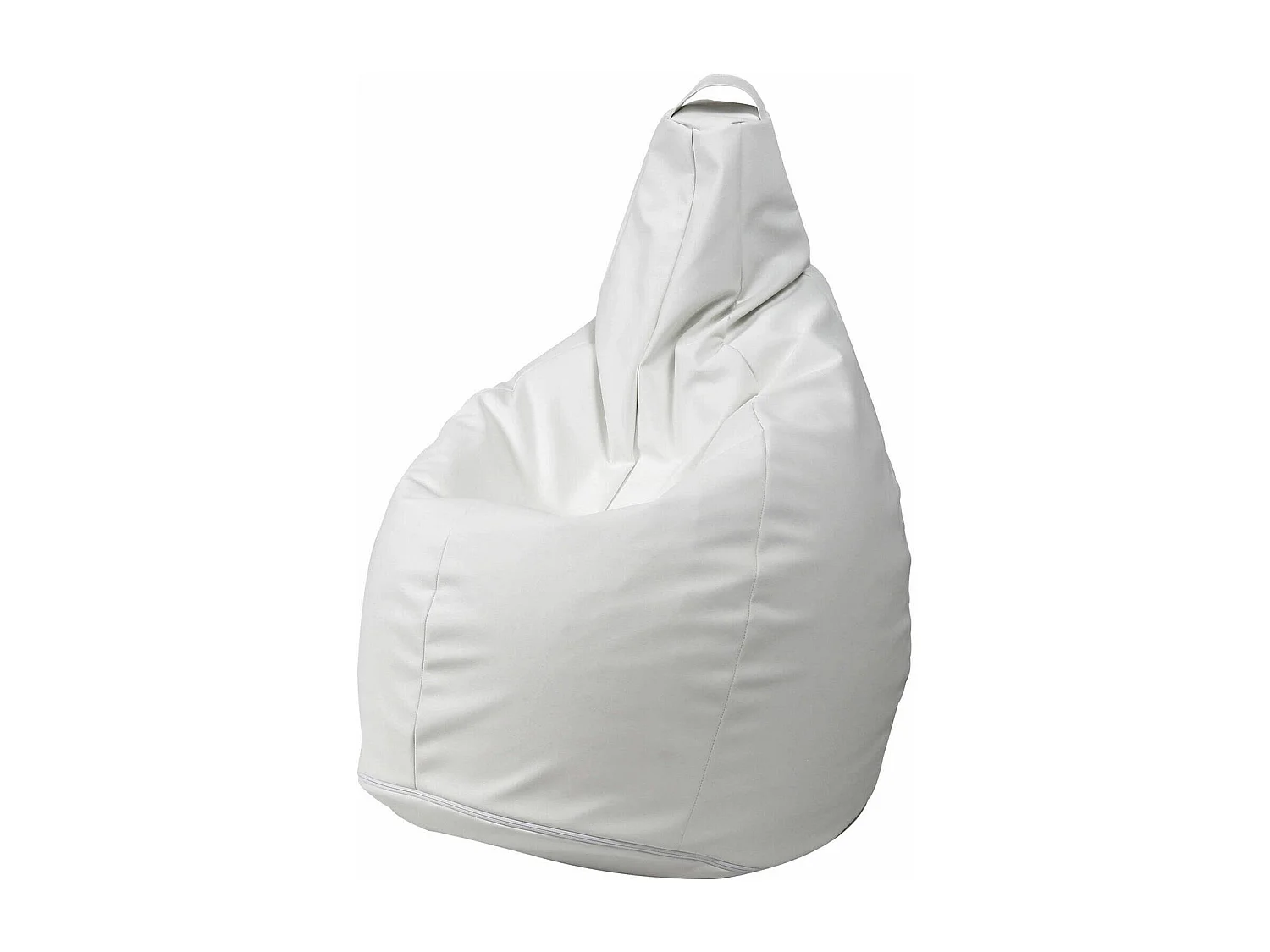 Pouf Agordo, Mehrzwecksessel, Sitzsack, Hockerhocker, Made in Italy, 90x90 h120 cm, Weiß