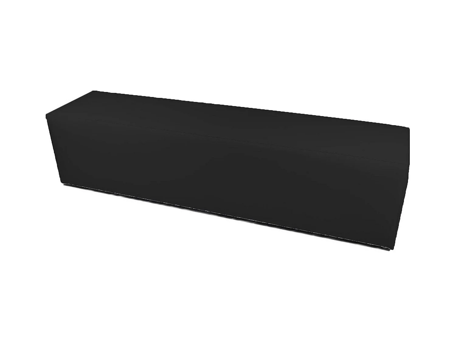 Pouf Apecchio, Fauteuil polyvalent, Chaise sac, Pouf repose-pieds, Made in Italy, 180x40 h42 cm, Noir
