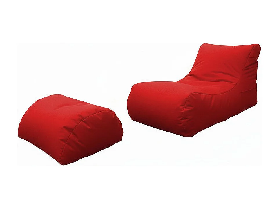 Pouf Alton, Mehrzwecksessel, Sitzsack, Hockerhocker, Made in Italy, 120x80 h60 cm, Rot