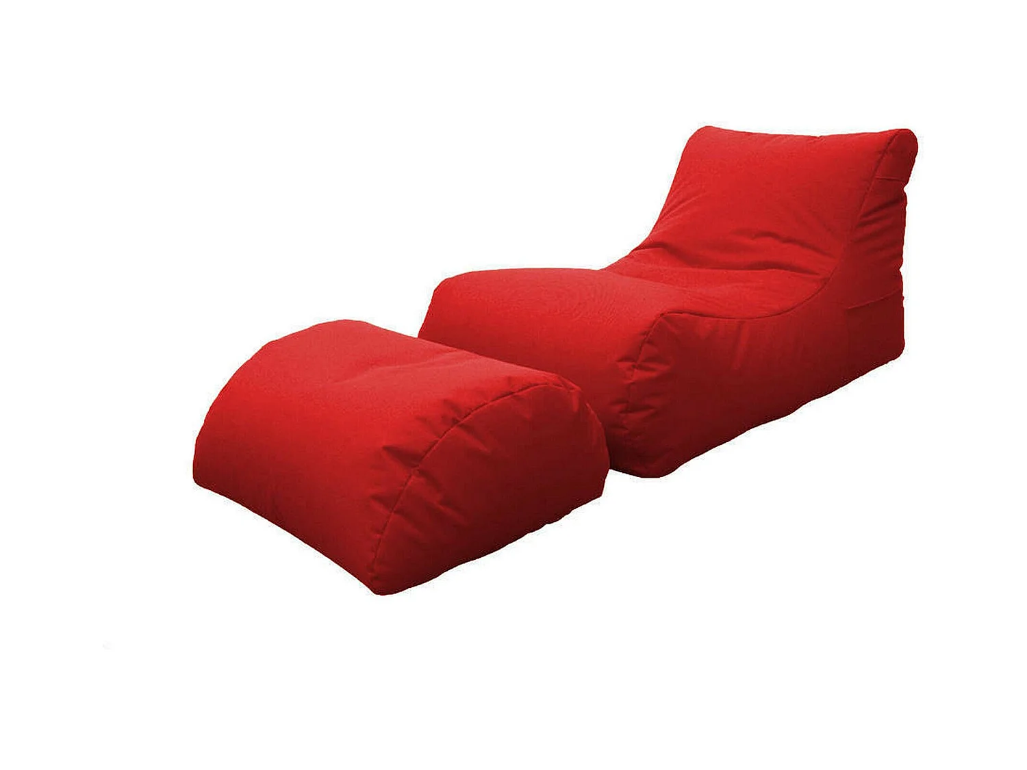 Pouf Alton, Fauteuil polyvalent, Chaise sac, Pouf repose-pieds, Made in Italy, 120x80 h60 cm, Rouge